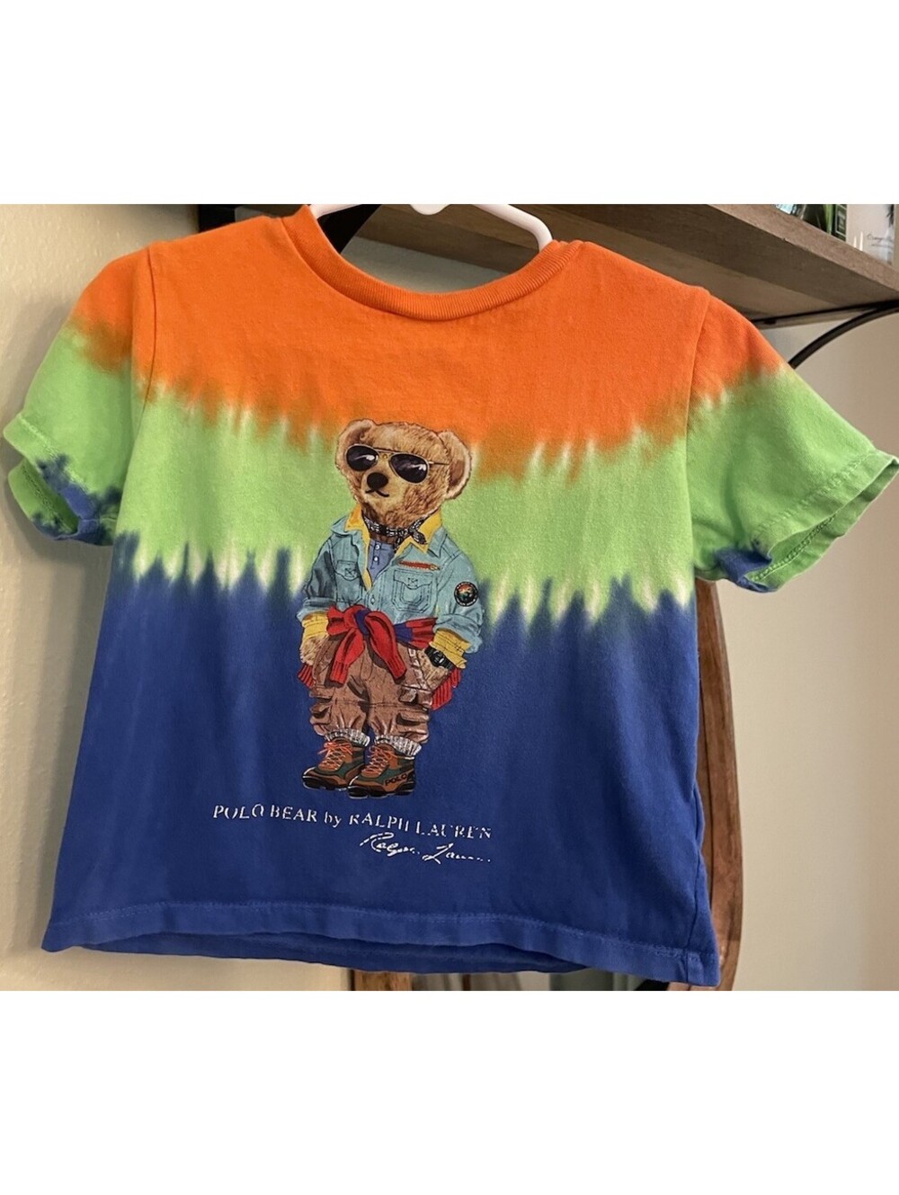 Polo Ralph Lauren Kids 24 Months Polo Bear Graphic Tie-Die T-Shirt